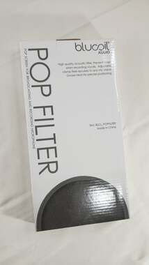 Blucoil Audio Adjustable Pop Filter for Broadcast and Recording Microphones